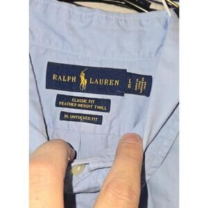 Ralph Lauren Classic Fit Feather Weight Twill Shirt LG
